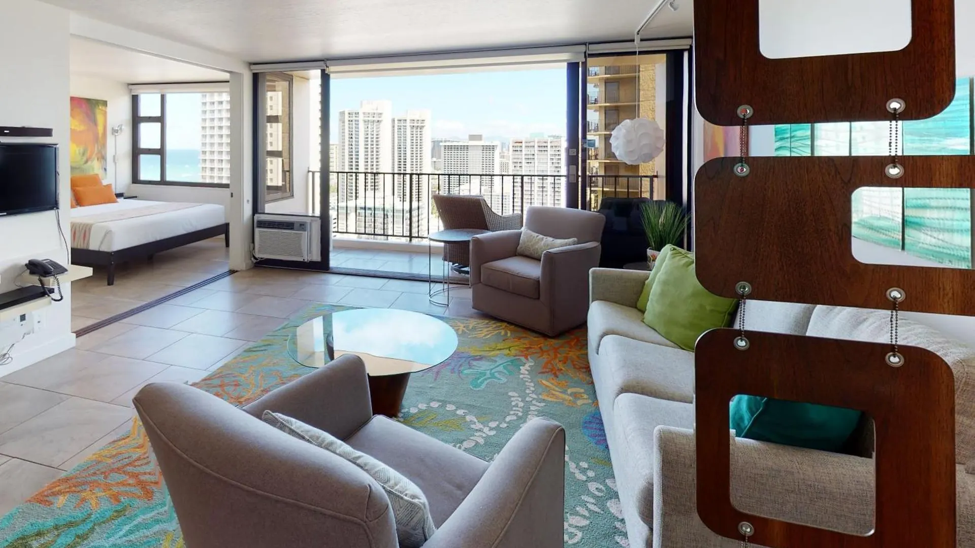 Artsy 32Nd Floor Condo With Modern Furnishings & Gorgeous Ocean Views Condo Honolulu Lejlighed